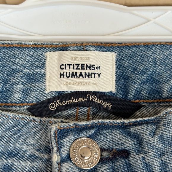 Citizens of Humanity Jeans Women 34 (42x28.5) Straight High Rise Blue Denim Neve - Picture 2 of 12